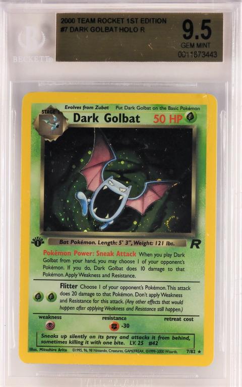 Pokemon Team Rocket 1st Ed. Dark Golbat BGS 9.5 (1 of 2)