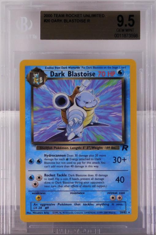 2000 Pokemon Team Rocket Unl. Blastoise BGS 9.5 (1 of 2)