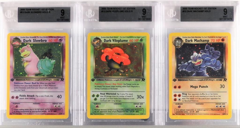3 Pokemon Team Rocket 1st Ed Holo Card Group BGS 9 (1 of 2)