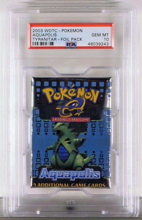 2003 Pokemon Aquapolis Tyranitar Foil Pack PSA 10 (1 of 2)