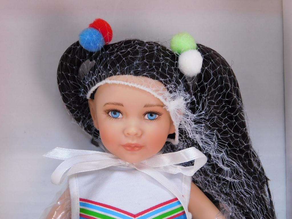 Effanbee Mrs. Willowbys First Grade Class Doll: United States,Modern Little Cheerleader doll with original clothes, shoes, and accessories. Missing paperwork. Vinyl,11" long