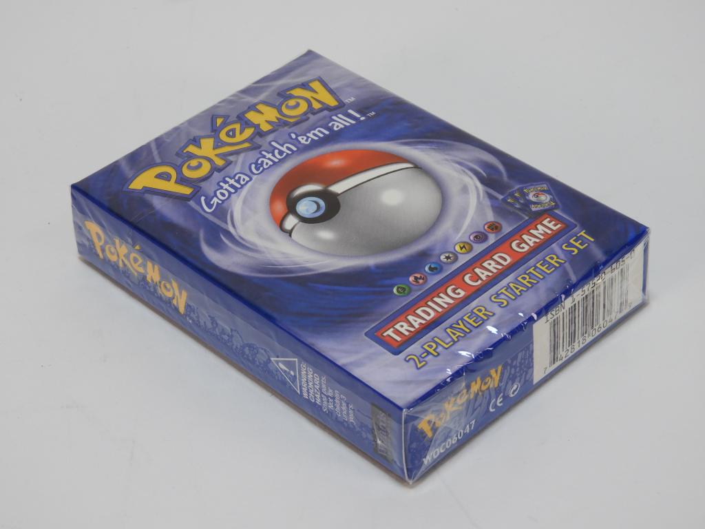 1999 WOTC Pokemon Base 2-Player Starter Set Sealed: United States,1999 Factory sealed 1999 Wizards of the Coast Pokemon 2-Player starter set. Retains original cellophane wrap with light shelf wear as expected of age and handling. Factory sealed, please