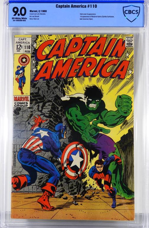 Marvel Comics Captain America #110 CBCS 9.0 (1 of 2)