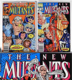 2PC Marvel Comics New Mutants #87 #98 Newsstand: United States.20th Century Group includes Marvel Comics New Mutants #87 (1st app. Cable, 7.5-8.0) and #98 (1st app. Deadpool, 8.0-8.5+). Both comics are newsstand variants.