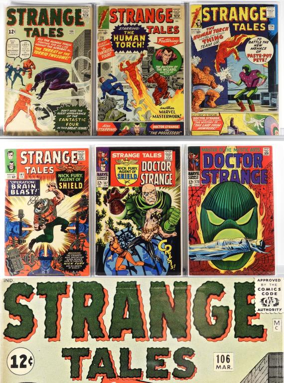 6PC Marvel Comics Strange Tales #106-#173 Group (1 of 2)