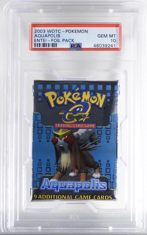 2003 Pokemon Aquapolis Entei Foil Pack PSA 10 (1 of 2)