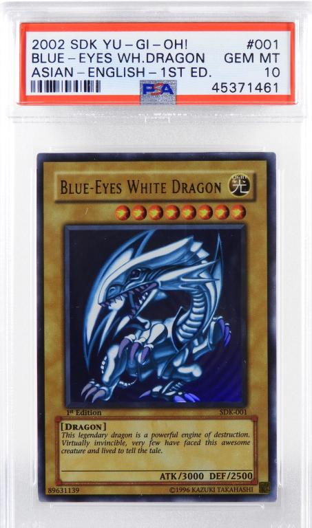 YuGiOh SDK-001 1st Blue-Eyes White Dragon PSA 10 (1 of 2)