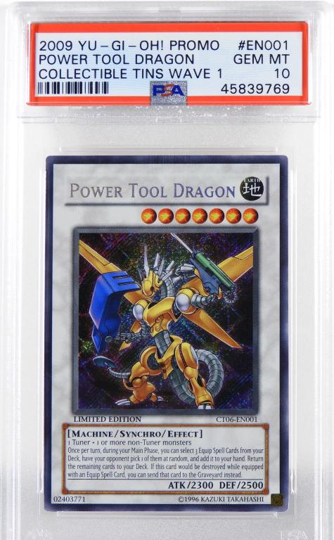 YuGiOh CT06-EN001 Power Tool Dragon PSA 10 (1 of 2)