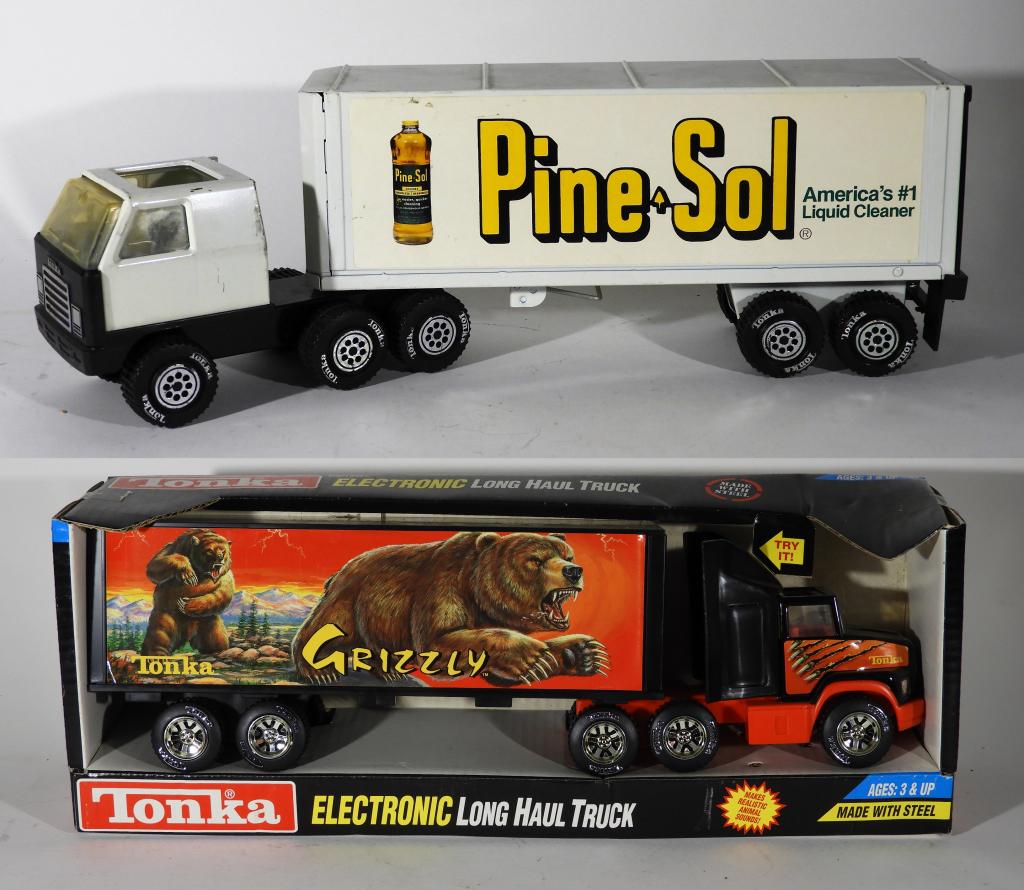 2PC Tonka Steel Pine Sol Truck & Electronic Hauler (1 of 11)