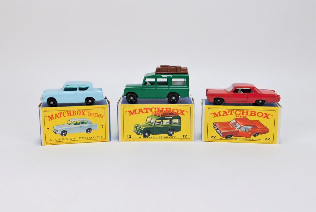 3PC Lesney Matchbox Land Rover Pontiac Ford Group (1 of 6)