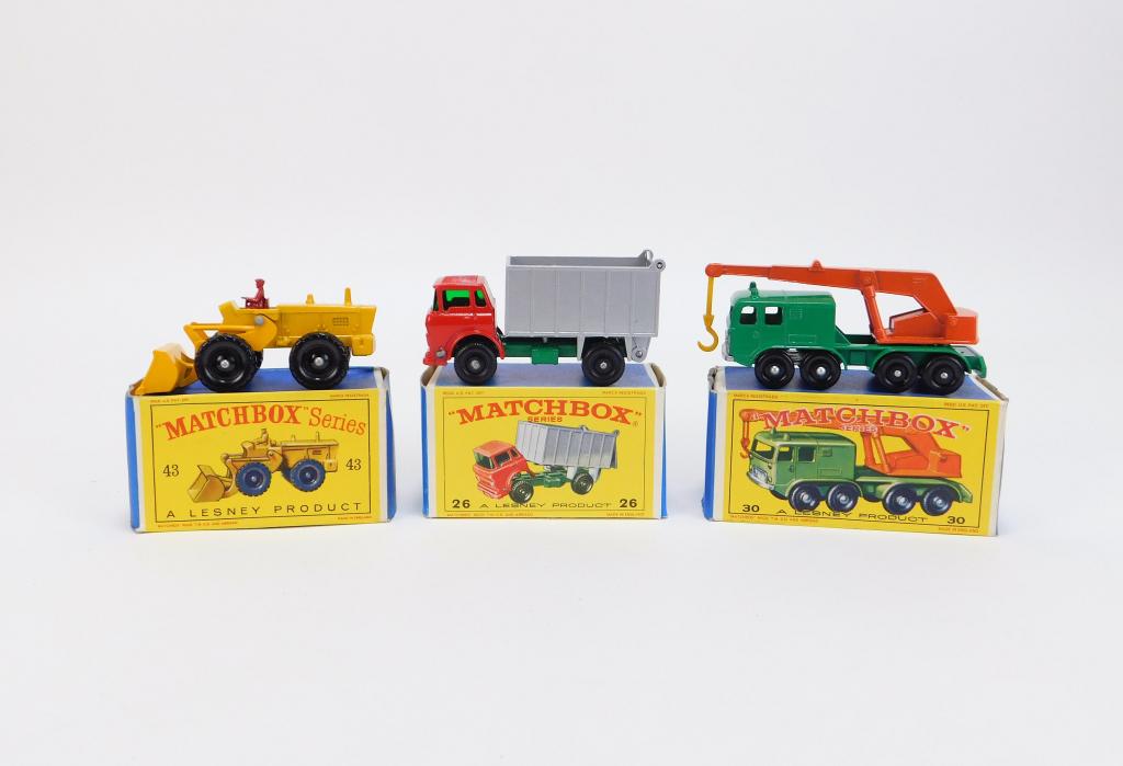 3PC Lesney Matchbox Crane Tractor Shovel MIB Group (1 of 6)