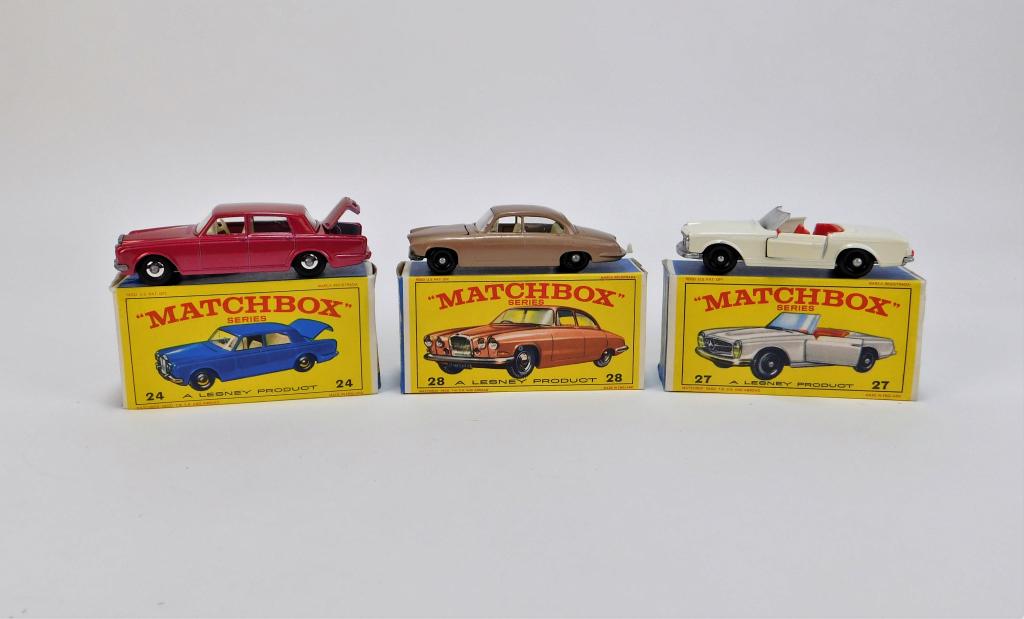 3 Lesney Matchbox Jaguar Rolls-Royce Mercedes-Benz (1 of 7)
