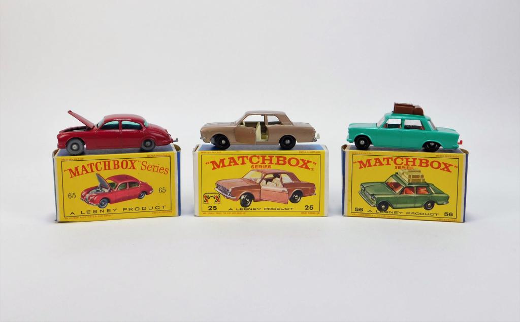 3PC Lesney Matchbox Fiat Jaguar Ford MIB Car Group (1 of 6)