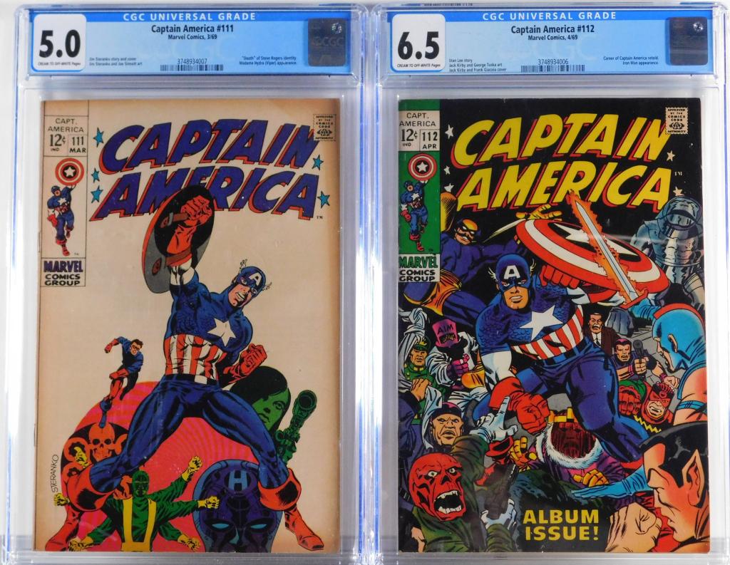Marvel Comics Captain America #111 112 CGC 5.0 6.5 (1 of 2)