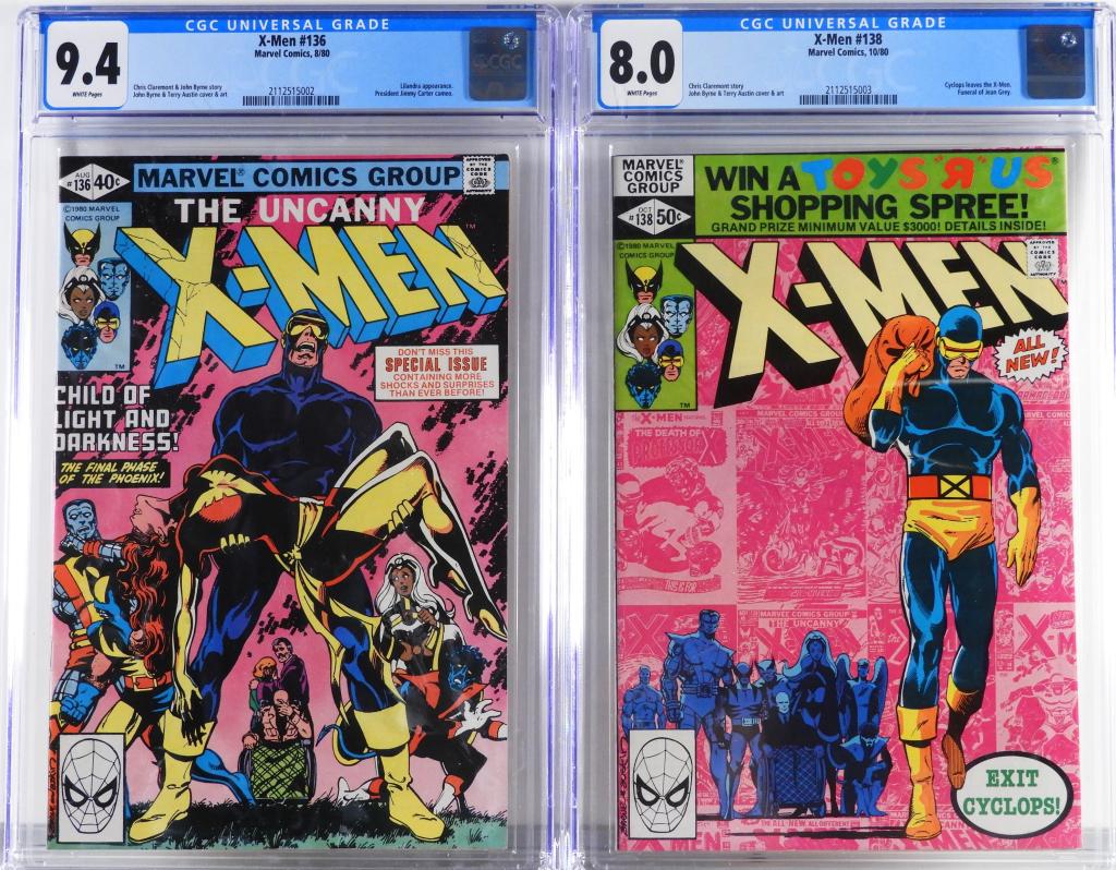 2PC Marvel Comics X-Men #136 #138 CGC 9.4 8.0 (1 of 2)
