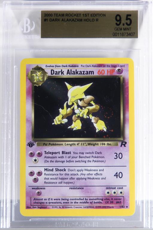 Pokemon Team Rocket 1st Ed. Dark Alakazam BGS 9.5 (1 of 2)
