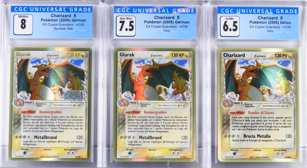 3PC 2006 EX Crystal Guardians Charizard CGC Group (1 of 2)