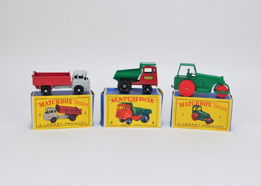 3 Lesney Matchbox Contruction Roller Truck Dumper (1 of 5)