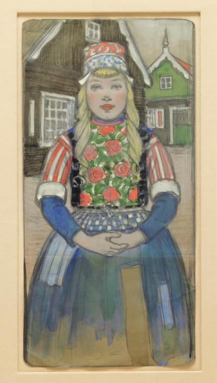 Sydney Richmond Burleigh Dutch Girl WC Painting (1 of 9)