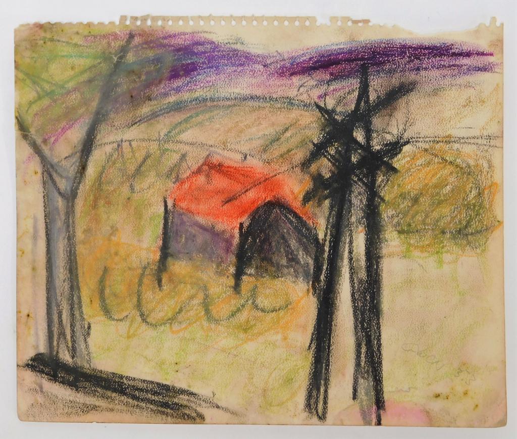 Taro Yamamoto Abstract Pastel Drawing (1 of 9)