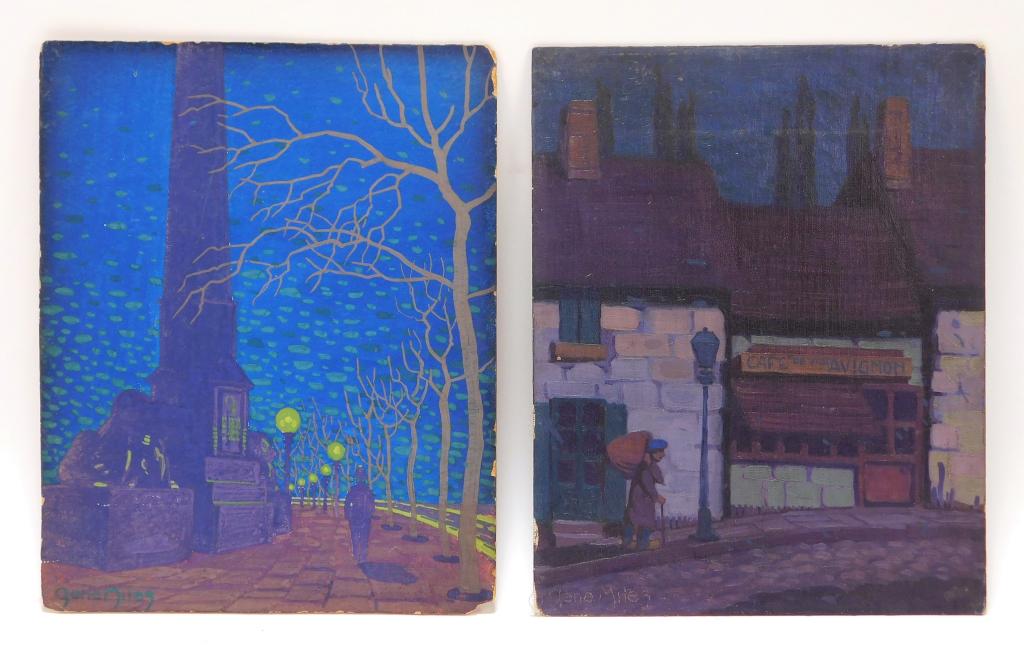 2PC Gene Miles Impressionist Nocturnal Paintings (1 of 9)