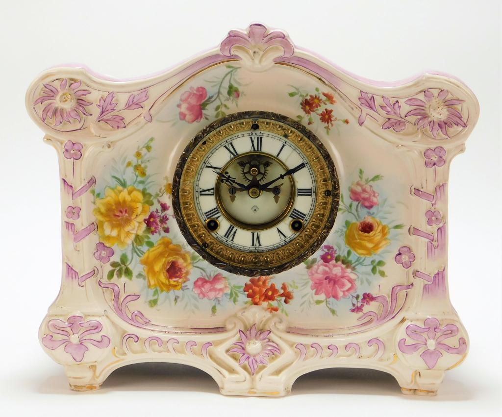 Royal Bonn Germany La Croix Porcelain Clock (1 of 9)