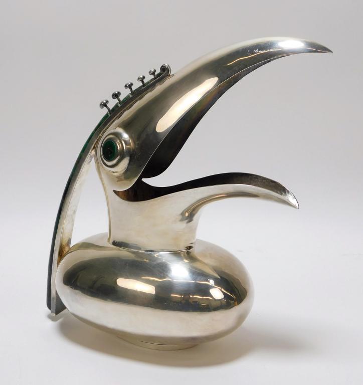 Los Castillo Silver Plate Toucan Ewer Pitcher (1 of 8)