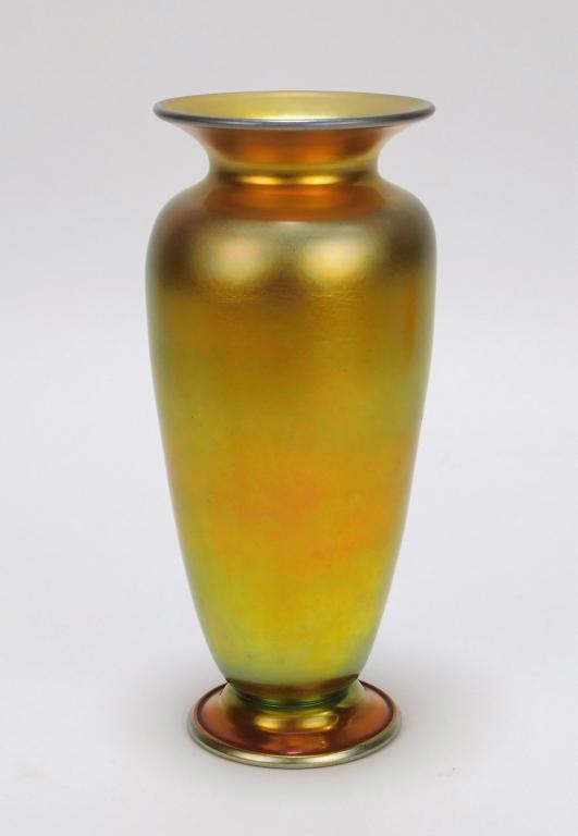 Steuben Gold Aurene Glass Baluster Vase (1 of 5)