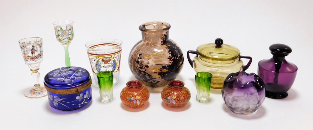12PC Moser & Other Bohemian Art Glass Articles (1 of 8)