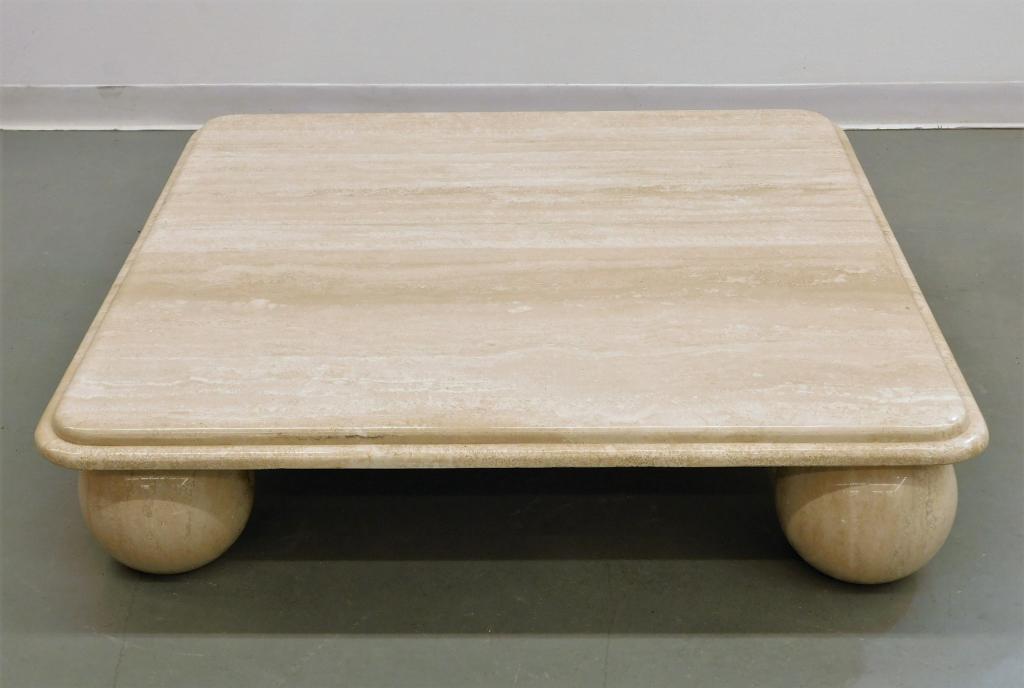 Ello Stone Intl. Italian Travertine Low Table (1 of 8)
