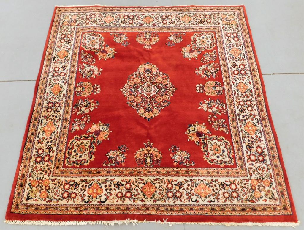 LG Sarouk Red Floral Rug (1 of 10)
