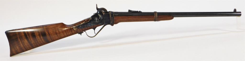 Chiappa New Model 1863 Sharps Carbine: Italy, .45-70 caliber, serial number 14B63652, walnut stock with case hardened fittings, blued barrel marked "NEW MODEL 1863," with instructions and box. Note: FFL Barrel lg. 22".