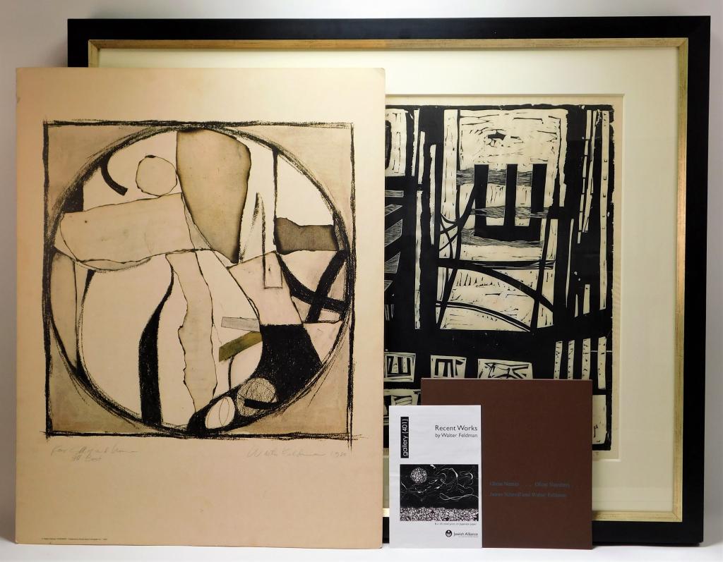 3PC Walter Feldman Modernist Lithographs & Book (1 of 11)