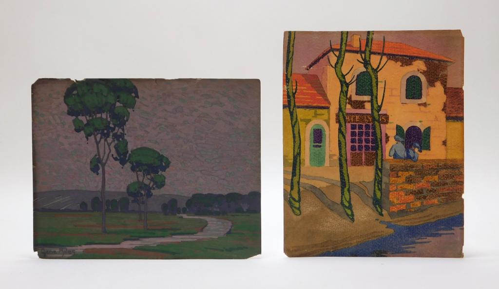 2PC Gene Miles Landscape & Street Paintings (1 of 12)