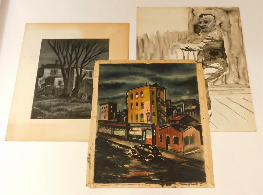 3PC Gordon Steele Modernist Works on Paper (1 of 9)