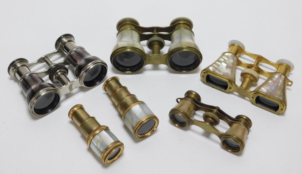 6PC 19C French MOP Opera Glasses (1 of 8)