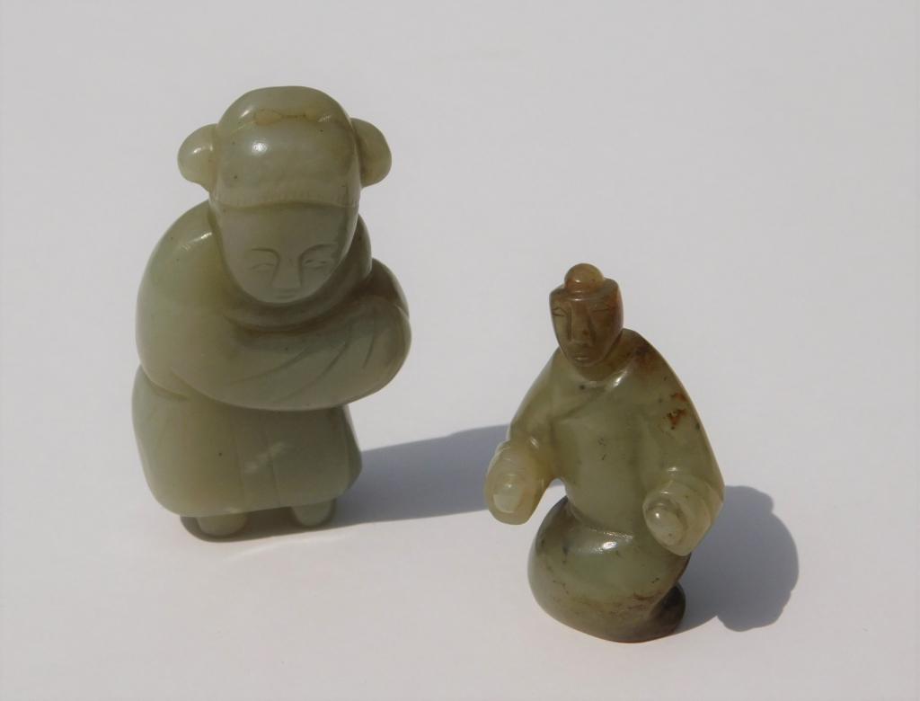 2PC Chinese Qing Dynasty Carved Jade Sculptures (1 of 5)