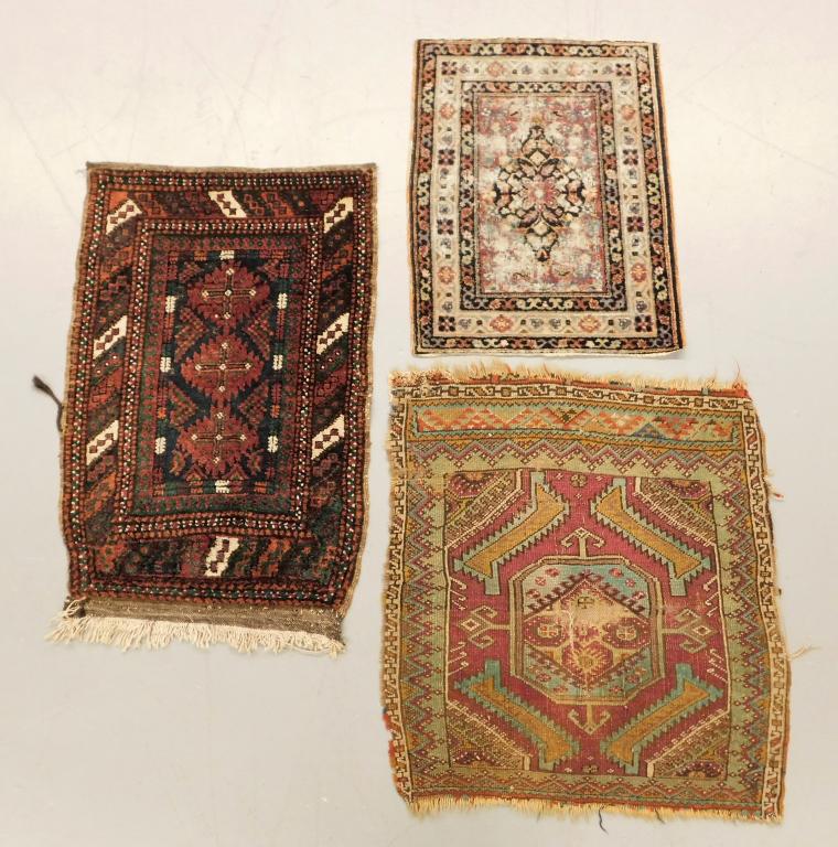 3PC Group of Antique Small Rugs (1 of 10)