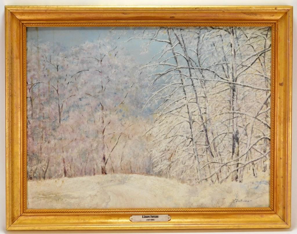 E. Joseph Fontaine Winter Landscape Painting (1 of 9)