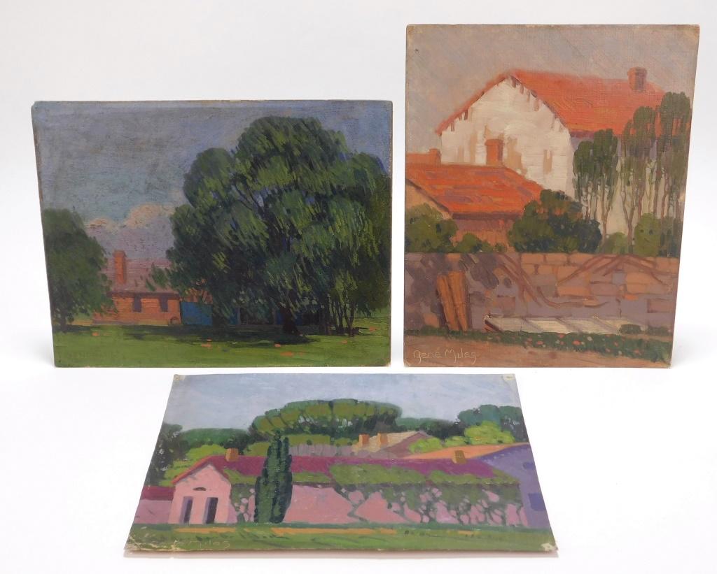 3PC Gene Miles Impressionist Landscape Paintings (1 of 12)