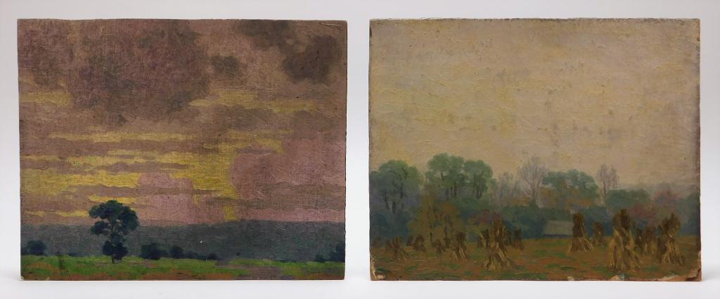 2PC Gene Miles Impressionist Landscape Paintings (1 of 8)