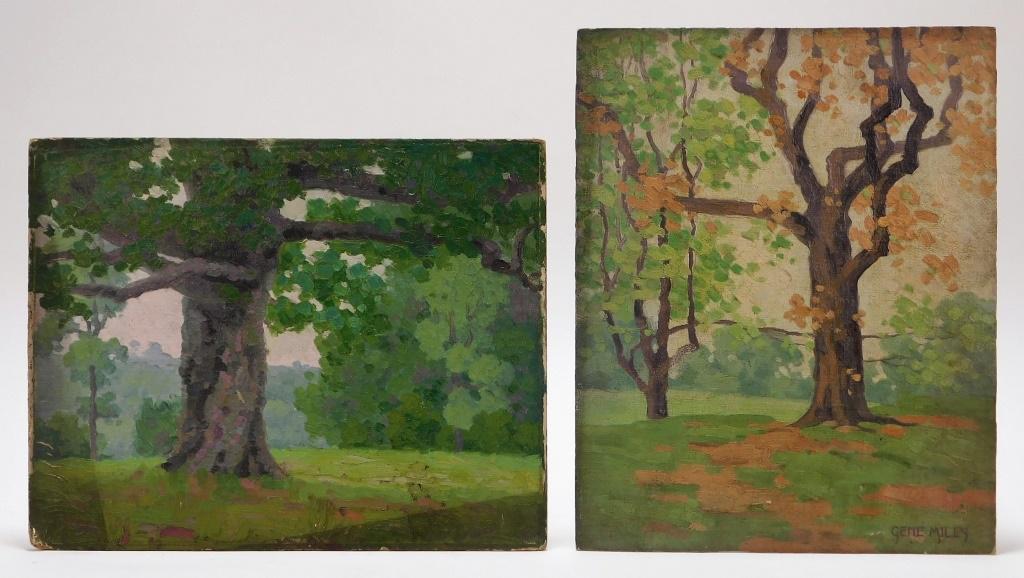 2PC Gene Miles Impressionist Landscape Paintings (1 of 7)