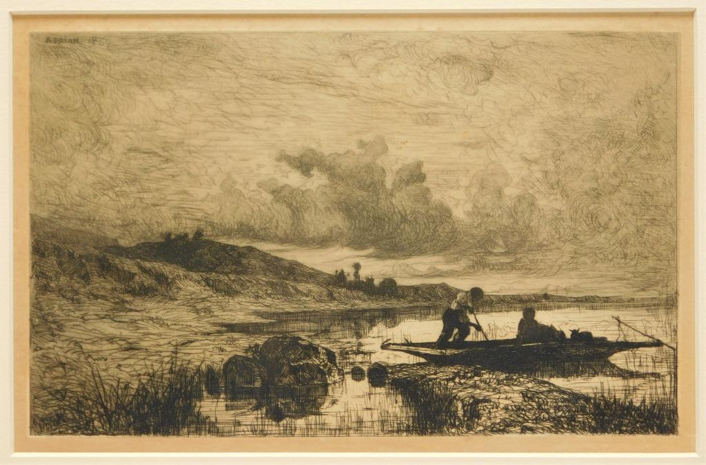 Adolphe Appian Impressionist Rhone River Etching (1 of 7)