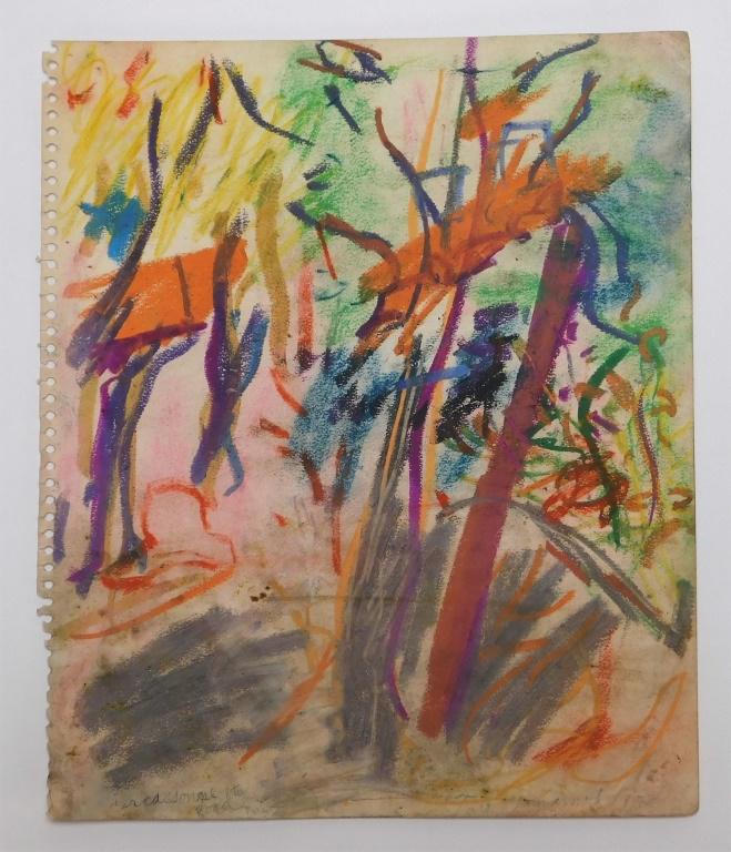 Taro Yamamoto Abstract Parisian Pastel Drawing (1 of 8)