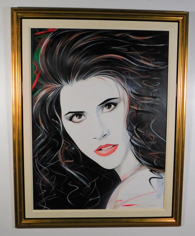 After Patrick Nagal Mixed Media Portrait Painting (1 of 5)