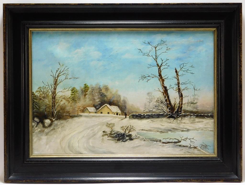 Aft. George Durrie Winter Landscape Painting (1 of 7)