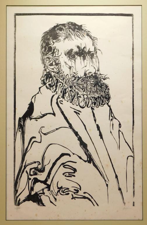 Leonard Baskin Figure Portrait Etching (1 of 9)