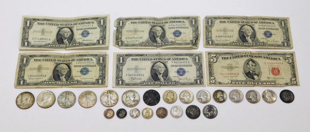 29PC Silver Coin & Other Face Currency Group (1 of 9)