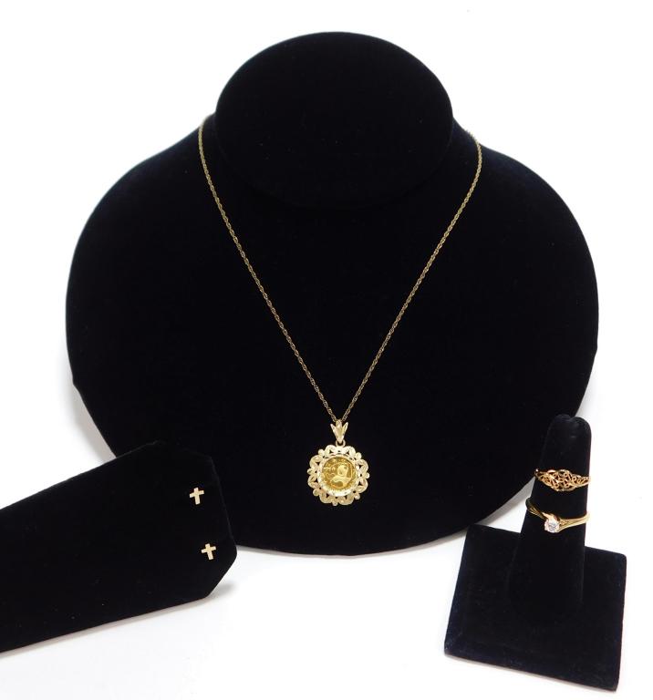 4PC Lady's 14K & 18K Yellow Gold Estate Jewelry (1 of 9)