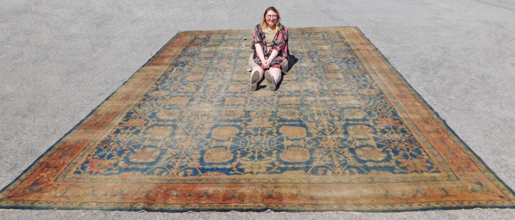 Antique Oversize Indian Laristan Rug (1 of 6)